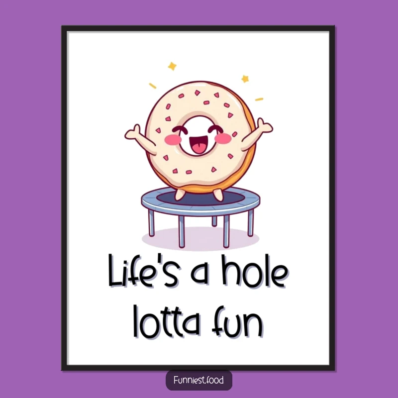 Free Printable Donut Trampoline Wall Art: Funny Downloadable Decor for Sweet Spaces