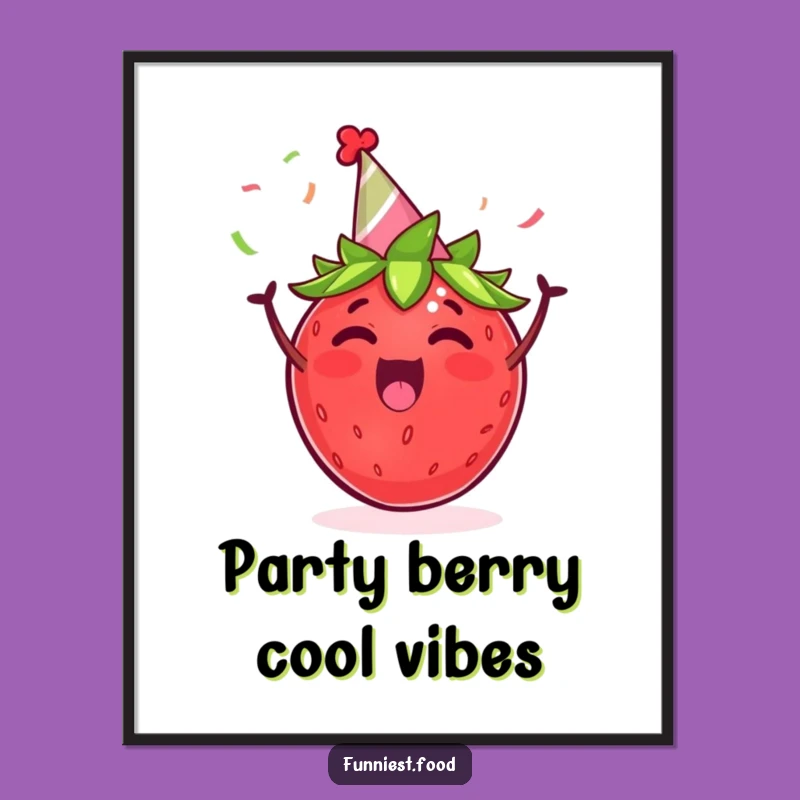 Funny Free Printable Strawberry Art: Cheerful Downloadable Wall Art for Your Kitchen!
