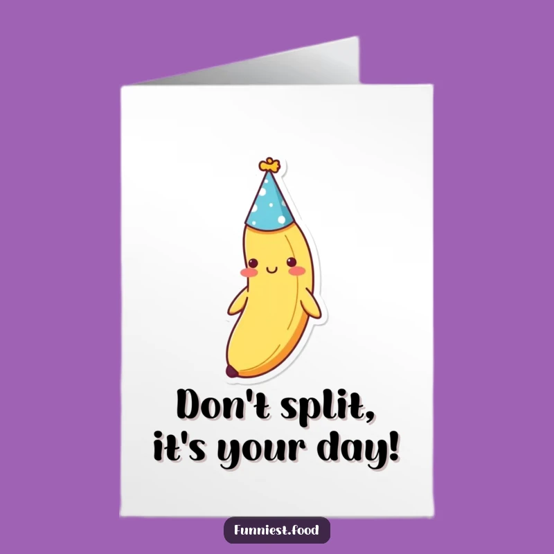 Free Printable Shy Banana Birthday Card - Adorable Downloadable Gift for Soft Celebrations