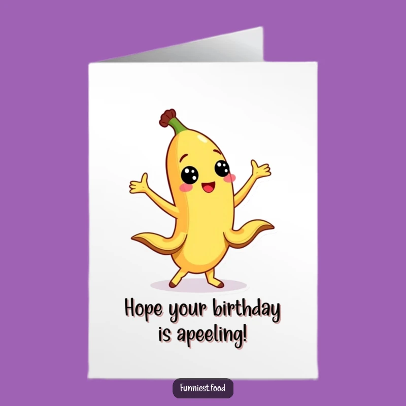Free Printable Birthday Card: Silly Banana Dance Funny Downloadable Gift