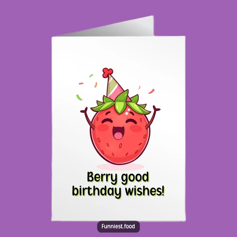 Free Printable Strawberry Birthday Card: Funny Downloadable Gift for a Sweet Celebration!