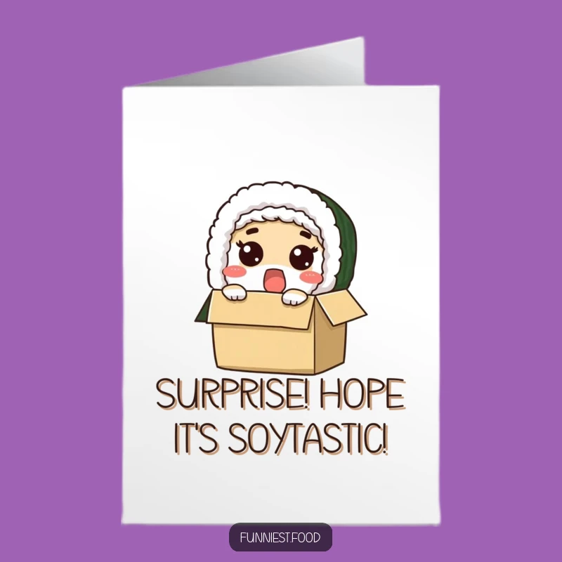 Free Printable Surprise Sushi Birthday Card: Funny Downloadable Gift for Foodies