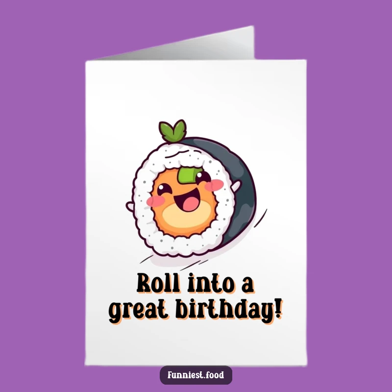 Free Printable Sushi Birthday Card: Funny Downloadable Gift for Foodies