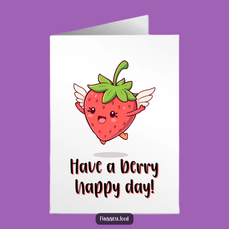 Funny Free Printable Strawberry Birthday Card - Flying Wings Downloadable