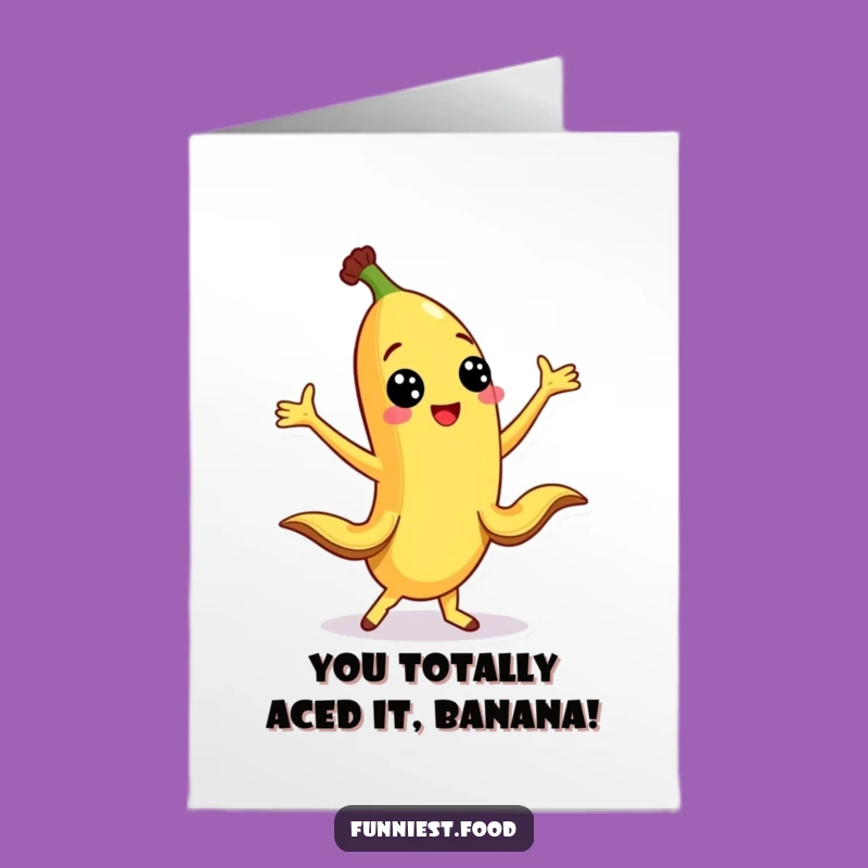 Free Printable Congrats Card: Banana Dance Celebration Downloadable