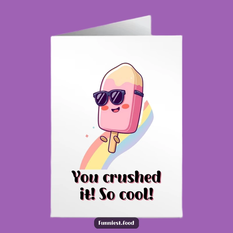 Free Printable Congrats Card: Fun Popsicle Rainbow Slide - DIY Download!