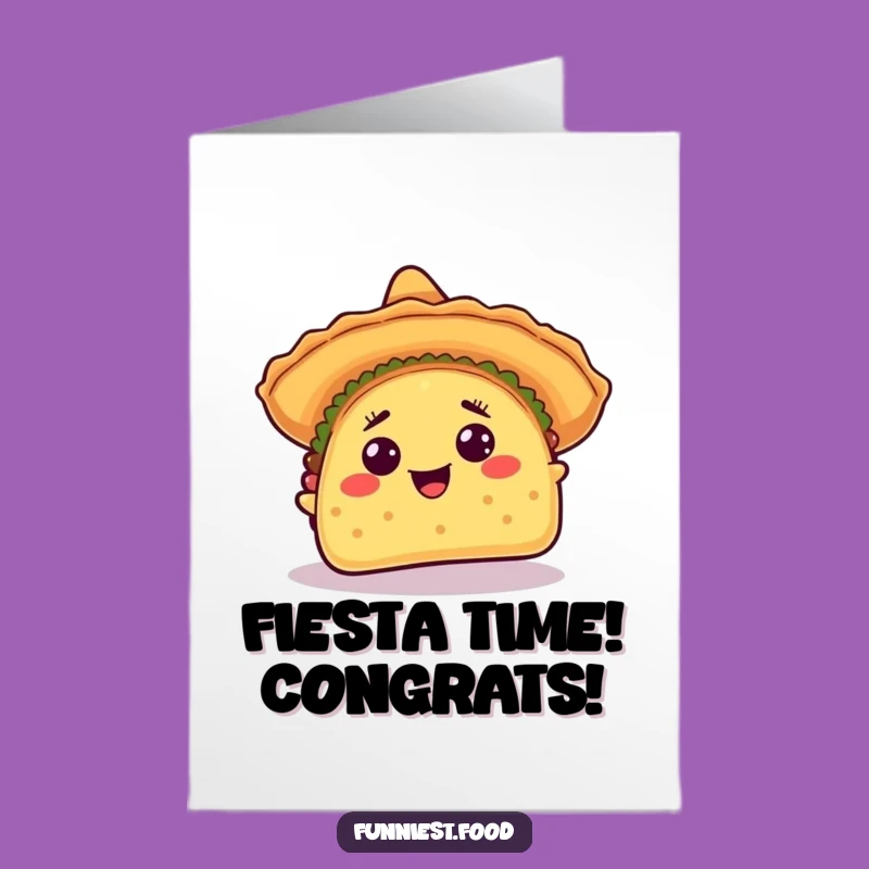 Free Printable Happy Taco Congrats Card - Fiesta Downloadable!