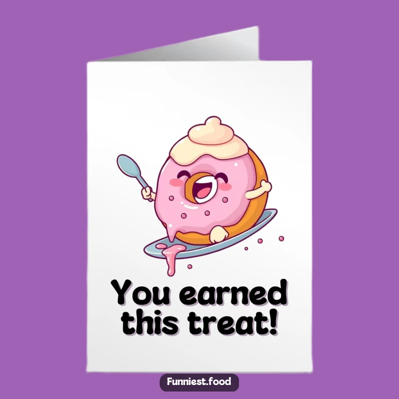 Free Printable Congrats Card: Donut Ride the Wave! Funny Donut Downloadable Greeting for Wins.