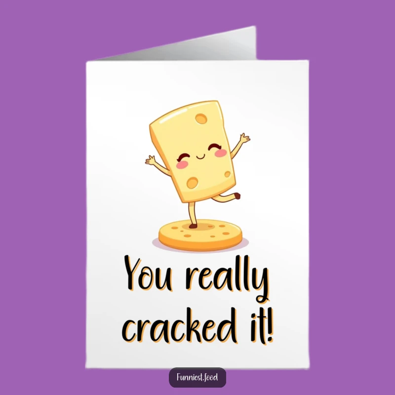Free Printable Cheese Congrats Card: Witty Pirouette Downloadable Gift for Big Wins!