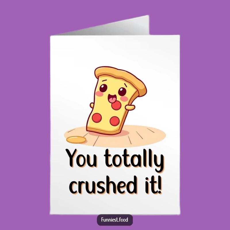 Free Printable Pizza Congrats Card: Humorous Downloadable Gift for a Big Win
