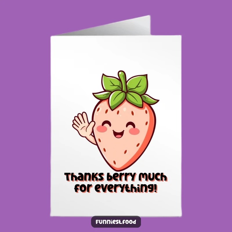 Free Printable Strawberry Thank You Card: Sweet Downloadable Gift for Saying Thanks