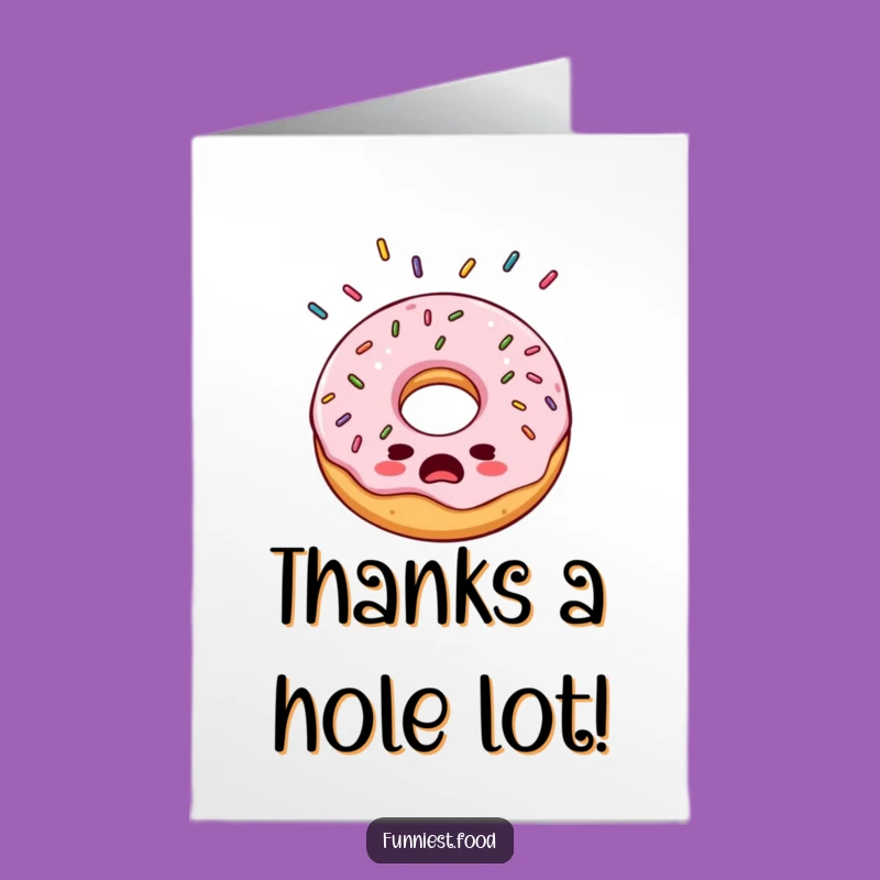 Free Printable Donut Thank You Card - Bewildered & Funny DIY Gift!
