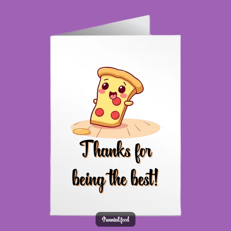 Free Printable Pizza Thank You Card: Funny Downloadable Gift for Your Thanks