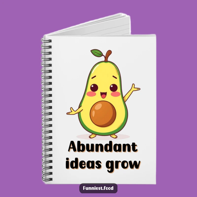 Funny Avocado Yoga Notebook - Healthy Journal for Calm Notes