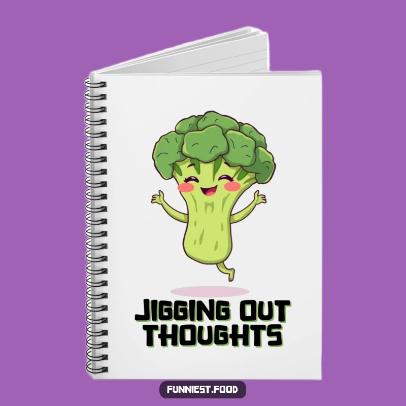 Funny Broccoli Jig Notebook: Hilarious Bouncing Broccoli for Notes, Delightful Veggie Gift!
