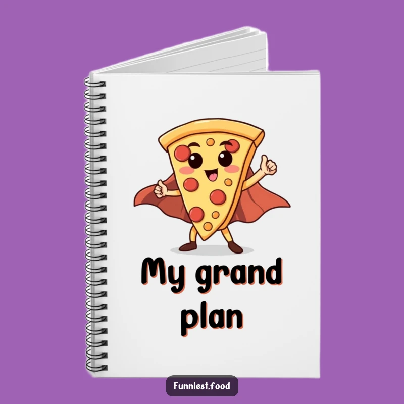 Funny Hero Pizza Slice Notebook: Jot Down Ideas with Delicious Bravery