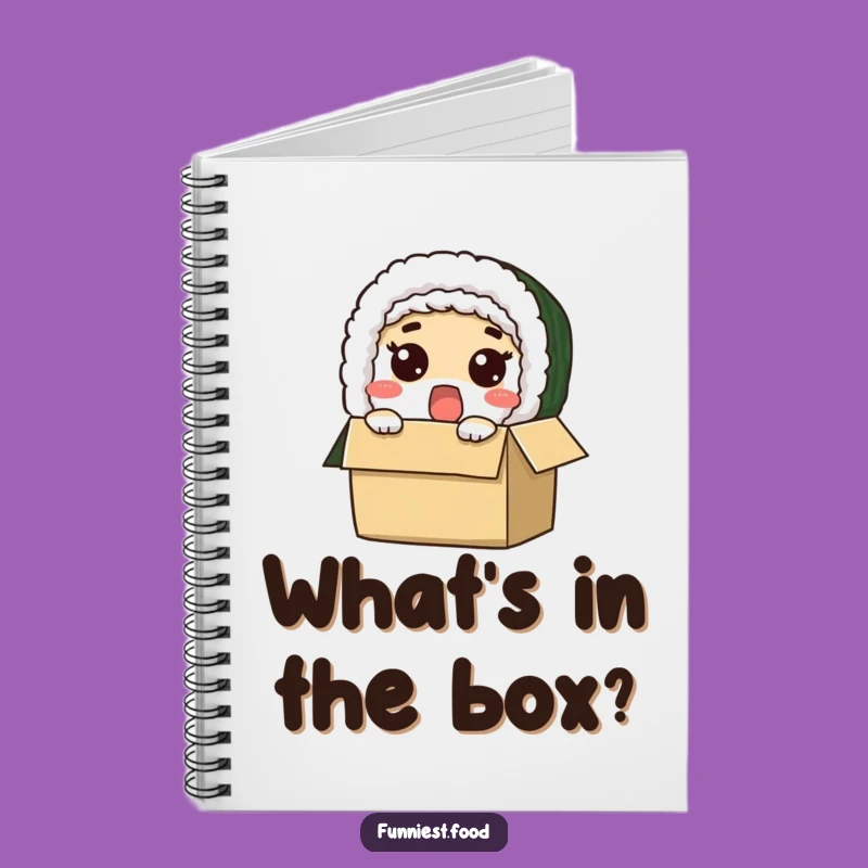 Funny Surprised Sushi Roll Notebook Jot Down Thoughts with a Smile