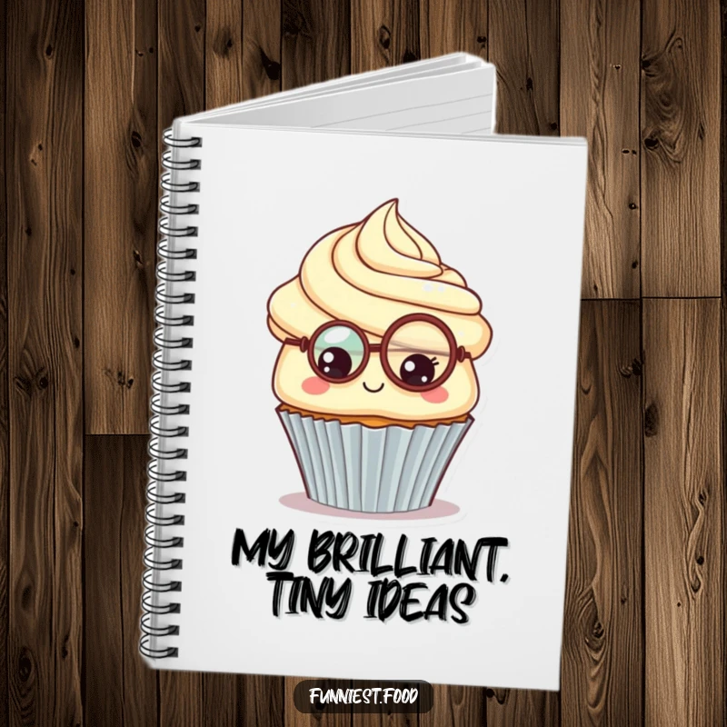 Funny Cupcake Monocle Notebook: A proud, inquisitive cupcake with a monocle on the cover, perfect for thoughtful notes and a funny gift.