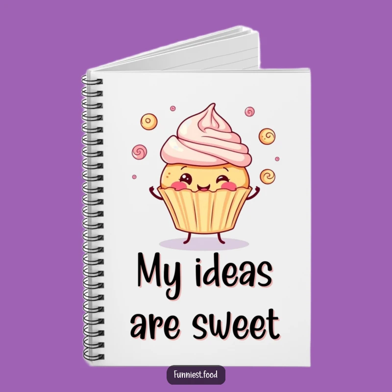 Funny Cupcake Juggling Notebook - Jot Down Ideas with Sweet Humor