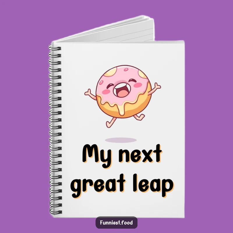 Funny Donut Leap Notebook: Jot Down Ideas with This Pastry Journal