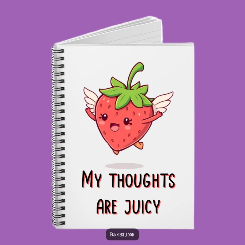 Funny Flying Strawberry Notebook: Write Your Sweetest Thoughts, Perfect Funny Gift