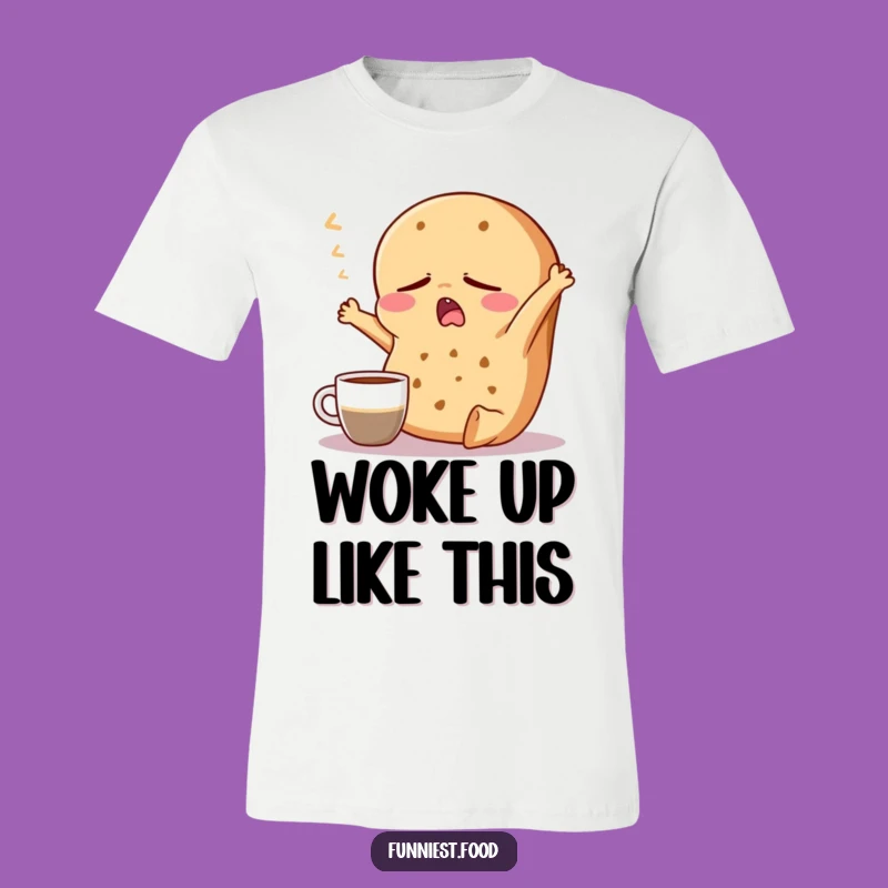 Funny Bagel Sleepy Coffee T-Shirt: Morning Struggle is Real, Hilarious Comfort Tee, Perfect Gift