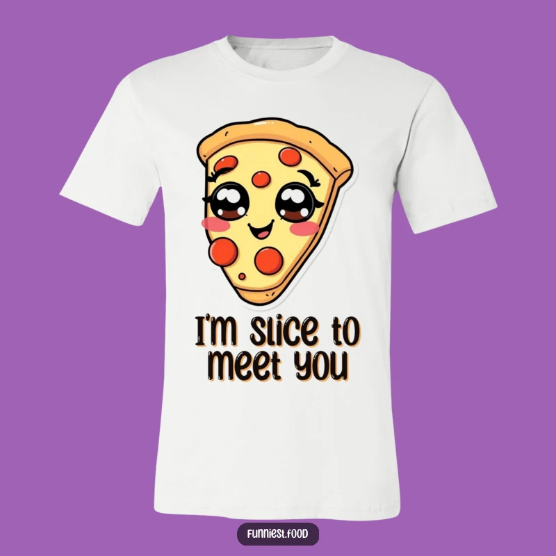 Funny Giggling Pizza T-Shirt: Pepperoni-Eyed Slice of Comedy Apparel