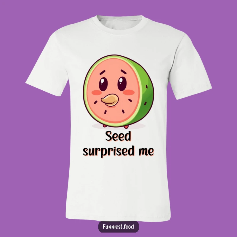 Funny Watermelon T-Shirt: Surprised Slice, Flying Seed, Ideal Funny Gift