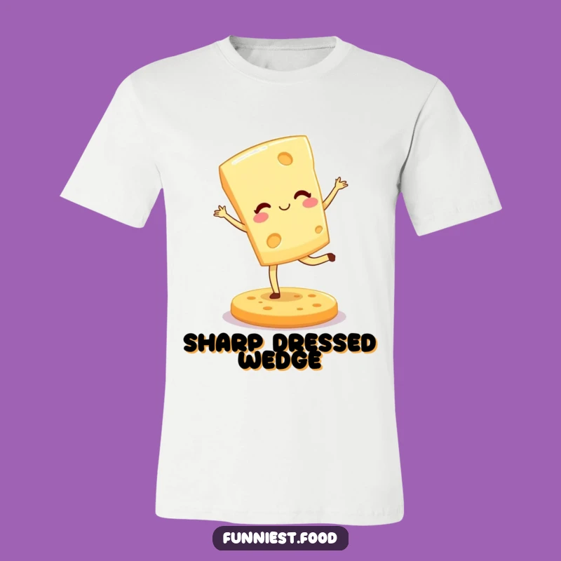 Funny Winking Cheese Wedge T-Shirt: Humorous Ballet Gift for Foodies