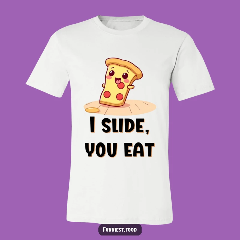 Funny Pizza Slice T-Shirt: Wear the Joy of Sliding Pizza, Hilarious Gift!