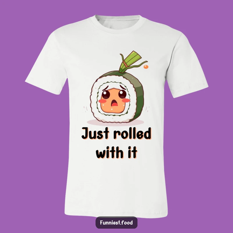 Funny Sushi Roll T-Shirt: Startled by Seaweed, This Tee is a Hilarious Gift!