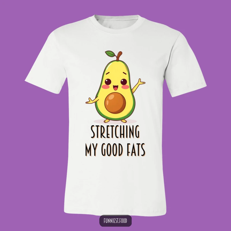 Funny Avocado Yoga T-Shirt - Surprised Healthy Character Apparel Gift