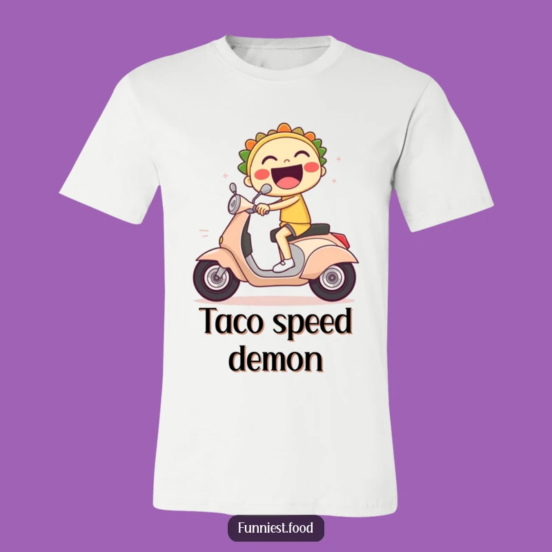Funny Taco Rider T-Shirt: Show Off Your Speed and Humor with This Hilarious Apparel!