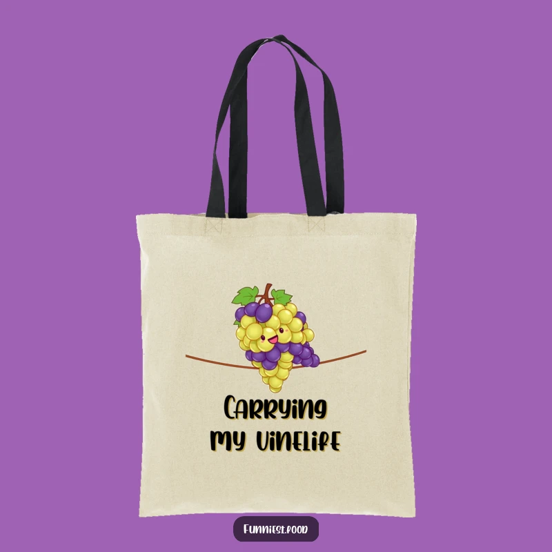Funny Grape Tightrope Tote Bag - Carry Your Funky Style Effortlessly