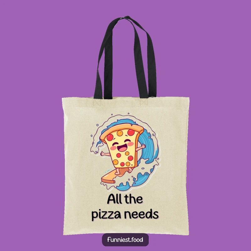 Funny Pizza Surfer Tote Bag: Carry Your Fun, Ideal Funny Gift for All