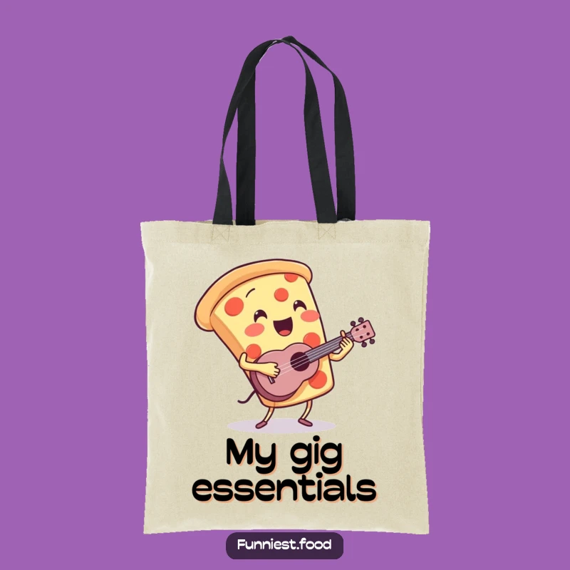 Funny Pizza Ukulele Tote Bag: Carry Your Tunes and Snacks, Great Funny Gift