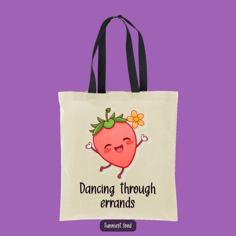Funny Strawberry Dance Tote Bag: Carry Your Joy, A Blooming Funny Gift