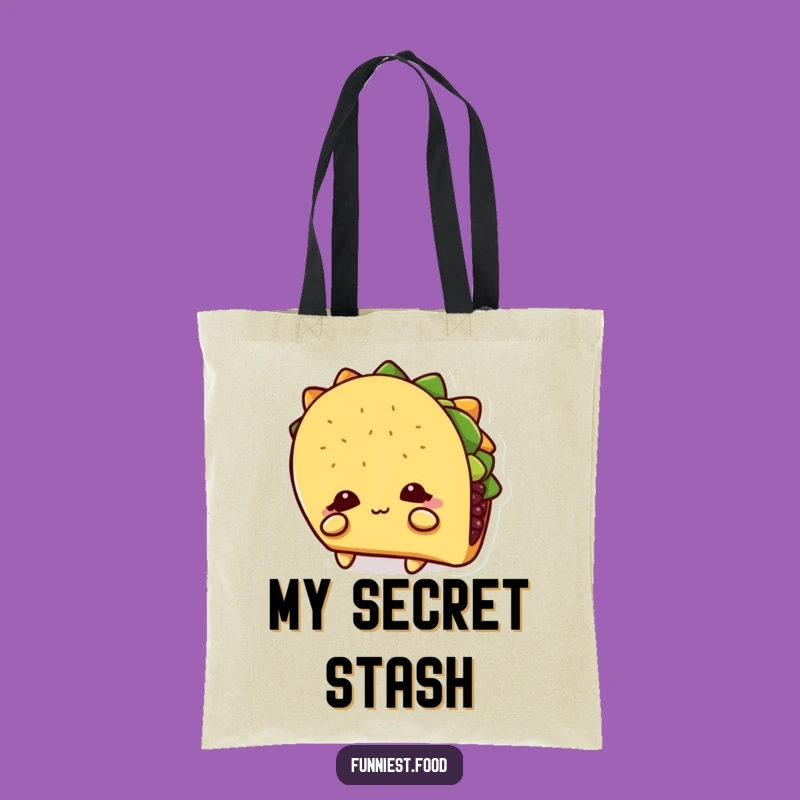Funny Shy Taco Tote Bag: Discreetly Carry Your Essentials with this Introvert Accessory