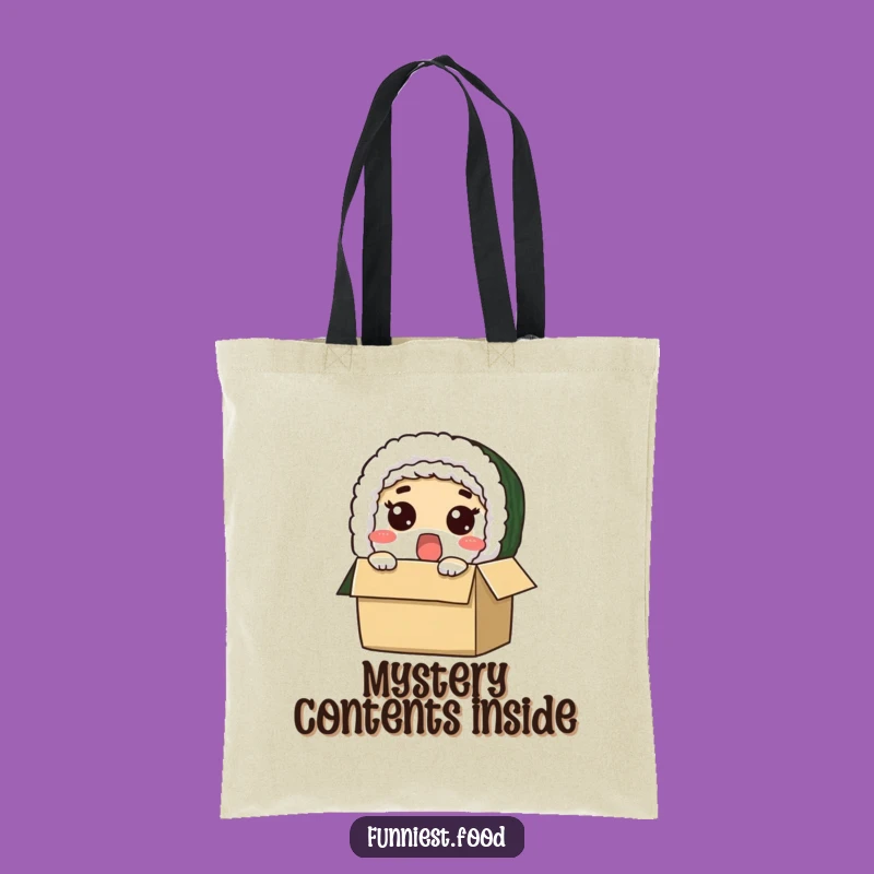 Funny Surprised Sushi Roll Tote Bag Carry Your Laughs Anywhere